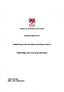 Discussion Paper 2010-12 Mardi Dungey, Jan PAM ... - UTas ePrints