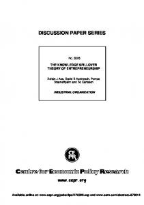 discussion paper series - SSRN papers