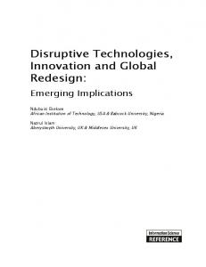 Disruptive Technologies, Innovation and Global ...