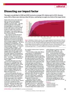 Dissecting our impact factor - Nature
