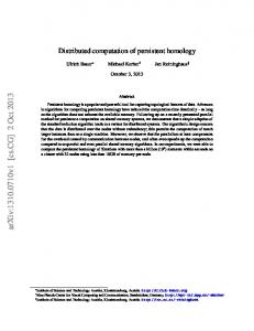 Distributed computation of persistent homology