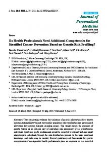 Do Health Professionals Need Additional Competencies for ... - MDPI