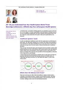Do you Understand how Your Health System Works? - Wonca Europe