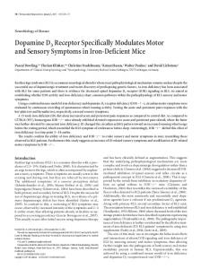 Dopamine D3 Receptor Specifically Modulates