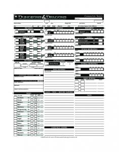Dungeons & Dragons Fillable 4th Edition Character Sheet