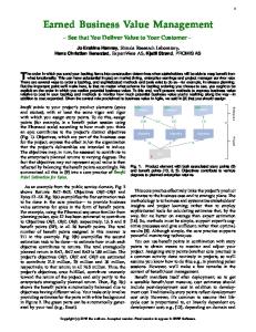 Earned Business Value Management - Simula Research Laboratory