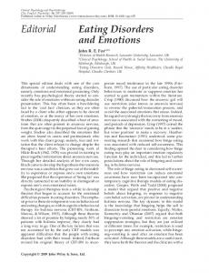 Eating disorders and emotions - Wiley Online Library