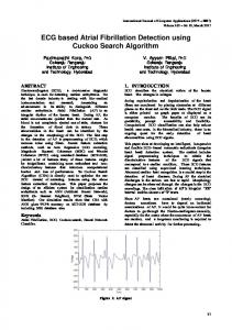 ECG based Atrial Fibrillation Detection using Cuckoo Search Algorithm