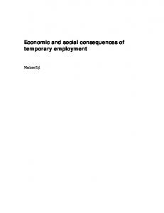 Economic and social consequences of temporary employment