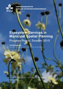 Ecosystem Services in Municipal Spatial Planning - SLU