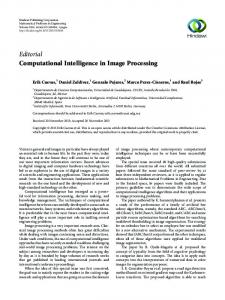 Editorial Computational Intelligence in Image Processing - Hindawi