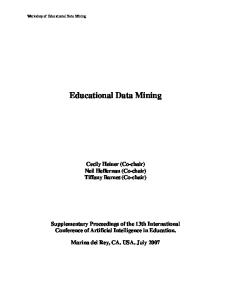 Educational Data Mining - Semantic Scholar