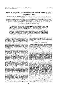 Effect of Acyclovir and Interferon on Human Hematopoietic Progenitor ...