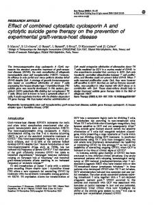 Effect of combined cytostatic cyclosporin A and cytolytic ... - Nature