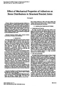 Effect of Mechanical Properties of Adhesives on Stress Distributions in ...