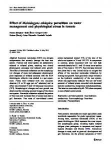 Effect of Meloidogyne ethiopica parasitism on water ... - Springer Link