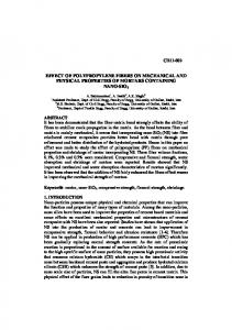 effect of polypropylene fibers on mechanical and physical properties of ...
