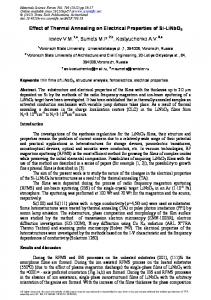 Effect of Thermal Annealing on Electrical Properties of ...