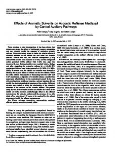 Effects of Aromatic Solvents on Acoustic Reflexes ... - Oxford Journals