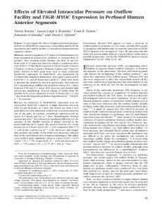 Effects of Elevated Intraocular Pressure on Outflow ... - Semantic Scholar