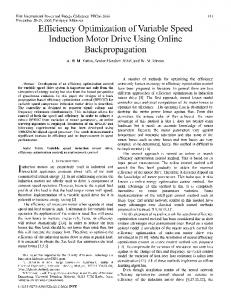 Efficiency Optimization of VariableSpeed Induction Motor Drive Using ...