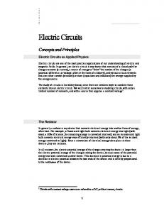 Electric Circuits as Applied Physics