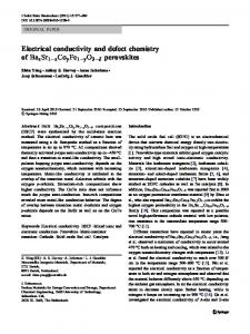 Electrical conductivity and defect chemistry of ... - repository.tudelft.nl