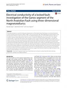 Electrical conductivity of a locked fault: investigation of ... - Springer Link