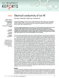 Electrical conductivity of ice VII - BioMedSearch