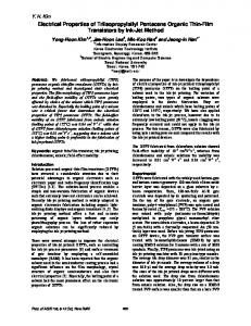 Electrical Properties of Triisopropylsilyl Pentacene ... - Semantic Scholar