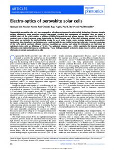 Electro-optics of perovskite solar cells