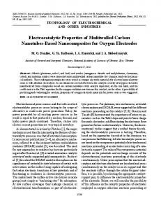 Electrocatalytic Properties of Multiwalled Carbon ... - Springer Link