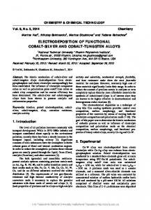 electrodeposition of functional cobalt-silver and cobalt-tungsten alloys