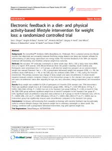 Electronic feedback in a diet- and physical activity-based lifestyle ...