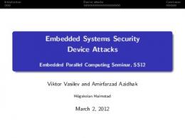 Embedded Systems Security Device Attacks 1em Embedded ...