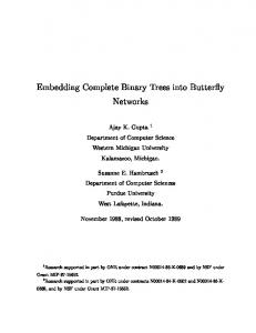 Embedding Complete Binary Trees into Butterfly ... - Semantic Scholar