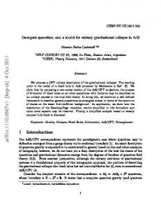 Emergent spacetime, and a model for unitary gravitational collapse in ...