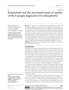 employment and the associated impact on quality ... - Semantic Scholar