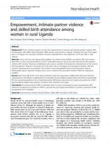 Empowerment, intimate partner violence and skilled birth attendance ...