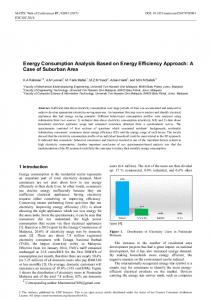 Energy Consumption Analysis Based on Energy Efficiency Approach ...