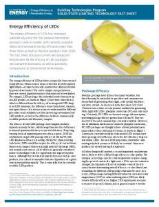 Energy Efficiency of LEDs - Office of Energy Efficiency & Renewable ...