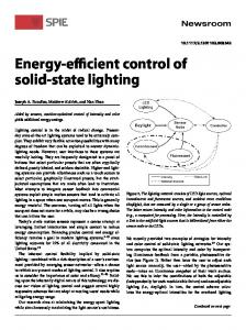 Energy-efficient control of solid-state lighting - CiteSeerX