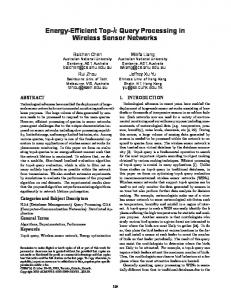 Energy-efficient top-k query processing in wireless sensor networks