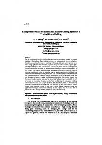 Energy Performance Evaluation of a Radiant Cooling ...