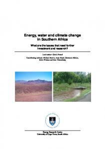 Energy, water and climate change in Southern Africa - Energypedia