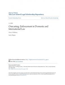Enforcement in Domestic and International Law - Yale Law School ...