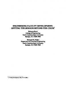 engineering faculty development - NC State: WWW4 Server