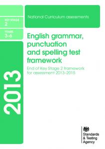 English grammar, punctuation and spelling test framework