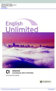 English Unlimited Advanced Coursebook With E Portfolio Frontmatter