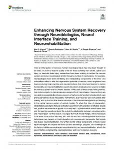 Enhancing Nervous System Recovery through ... - Semantic Scholar